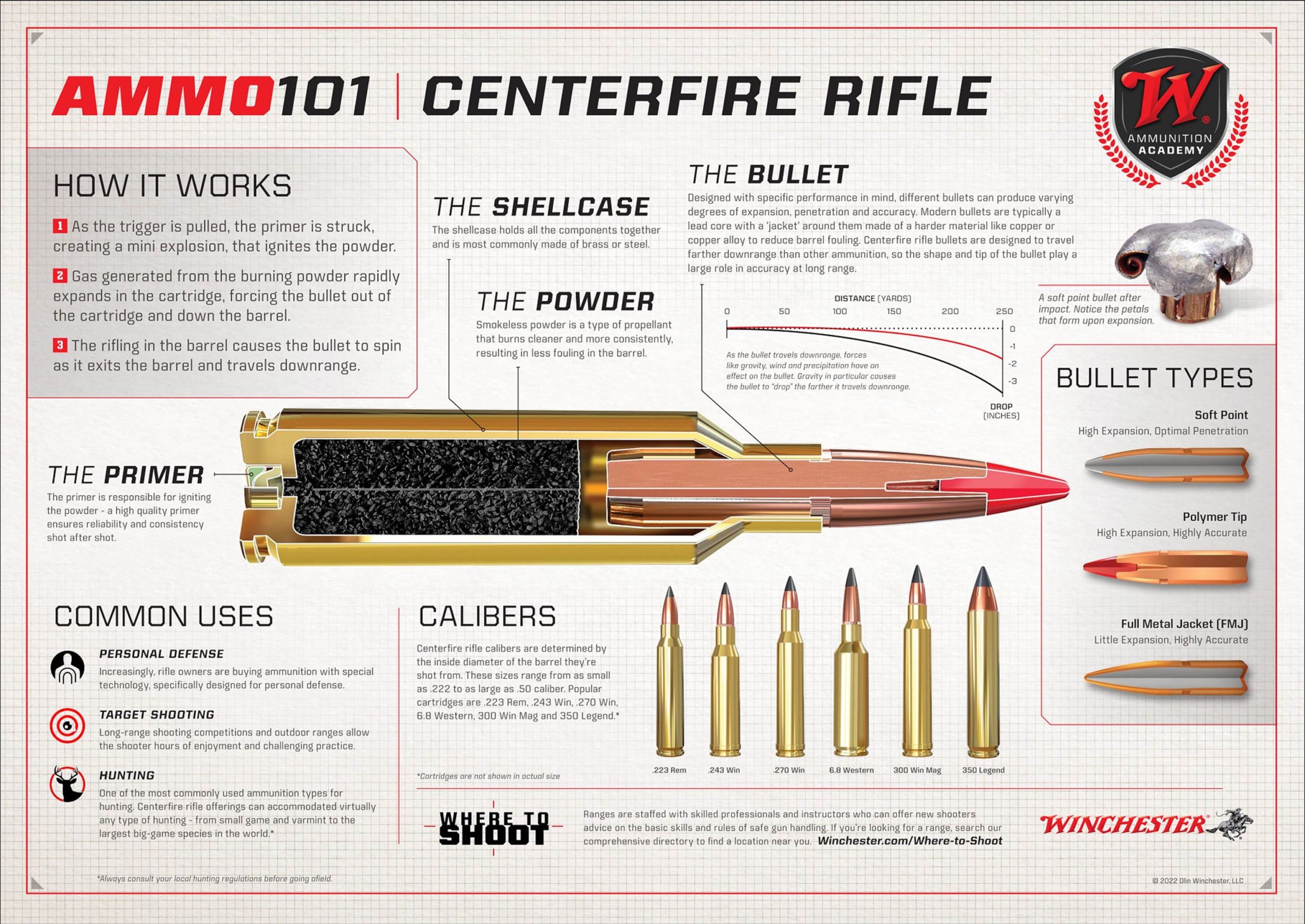 Image of the inner working of centerfire ammunition